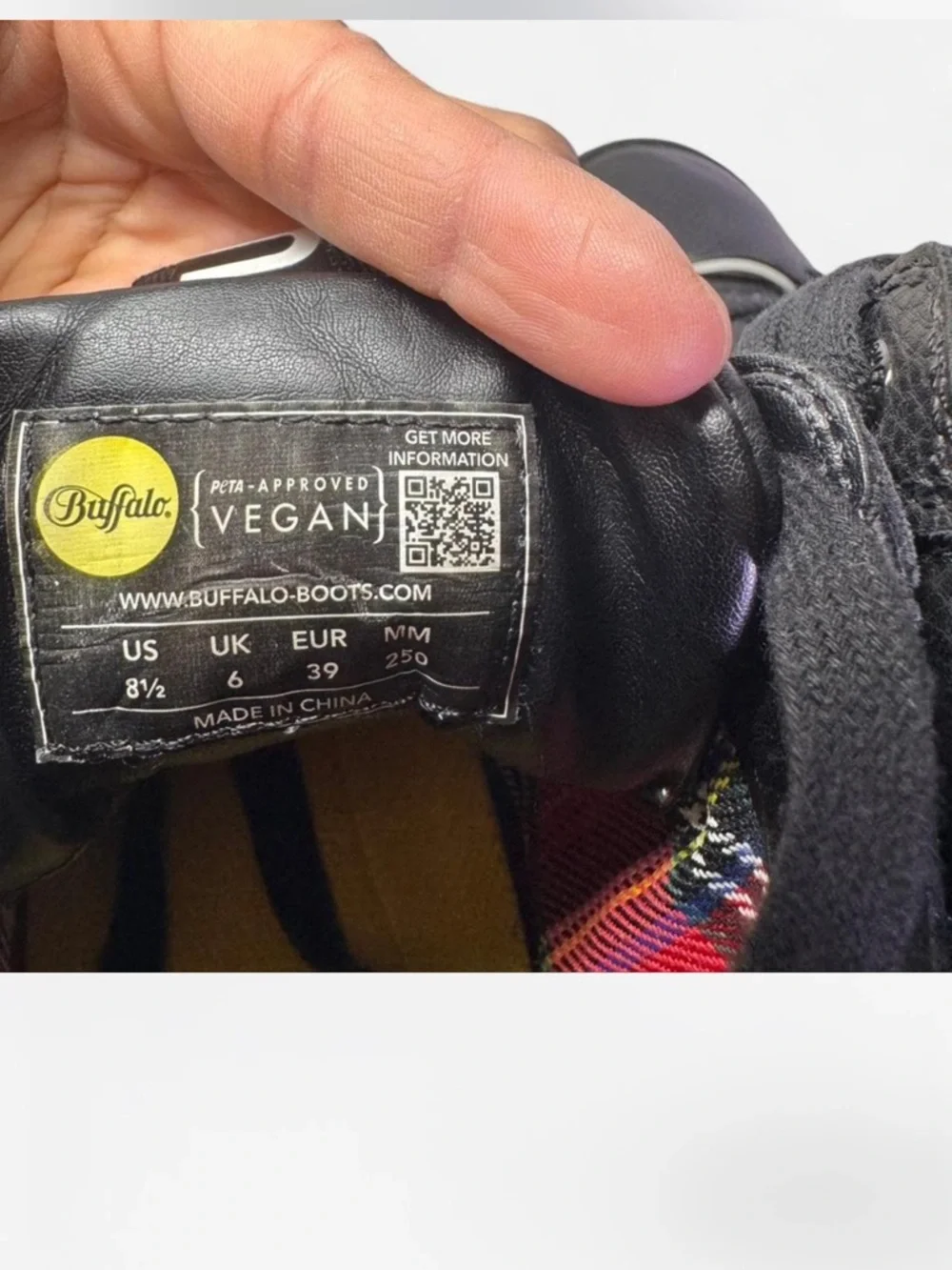 Buffalo Black Platform Lace-Up Women's Sneakers with Yellow Tongue Tab